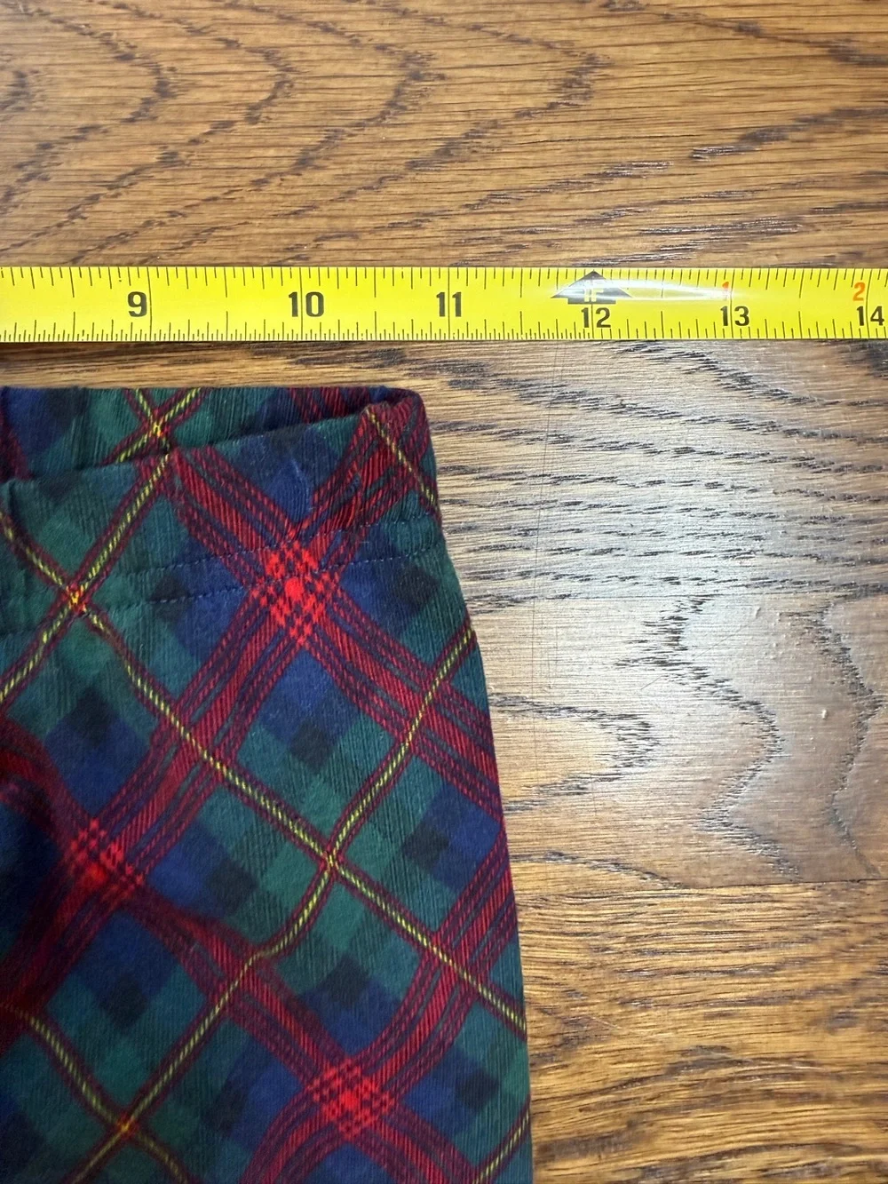 Polo Ralph Lauren Girls Red Green Blue Yellow Plaid Fall Winter Leggings Sz 8-10